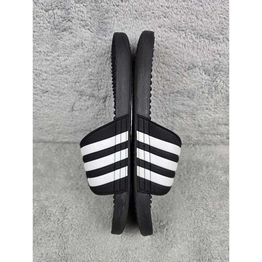 Adidas Adissage Slides Sandals Mens Size 13 Black/White #F35580